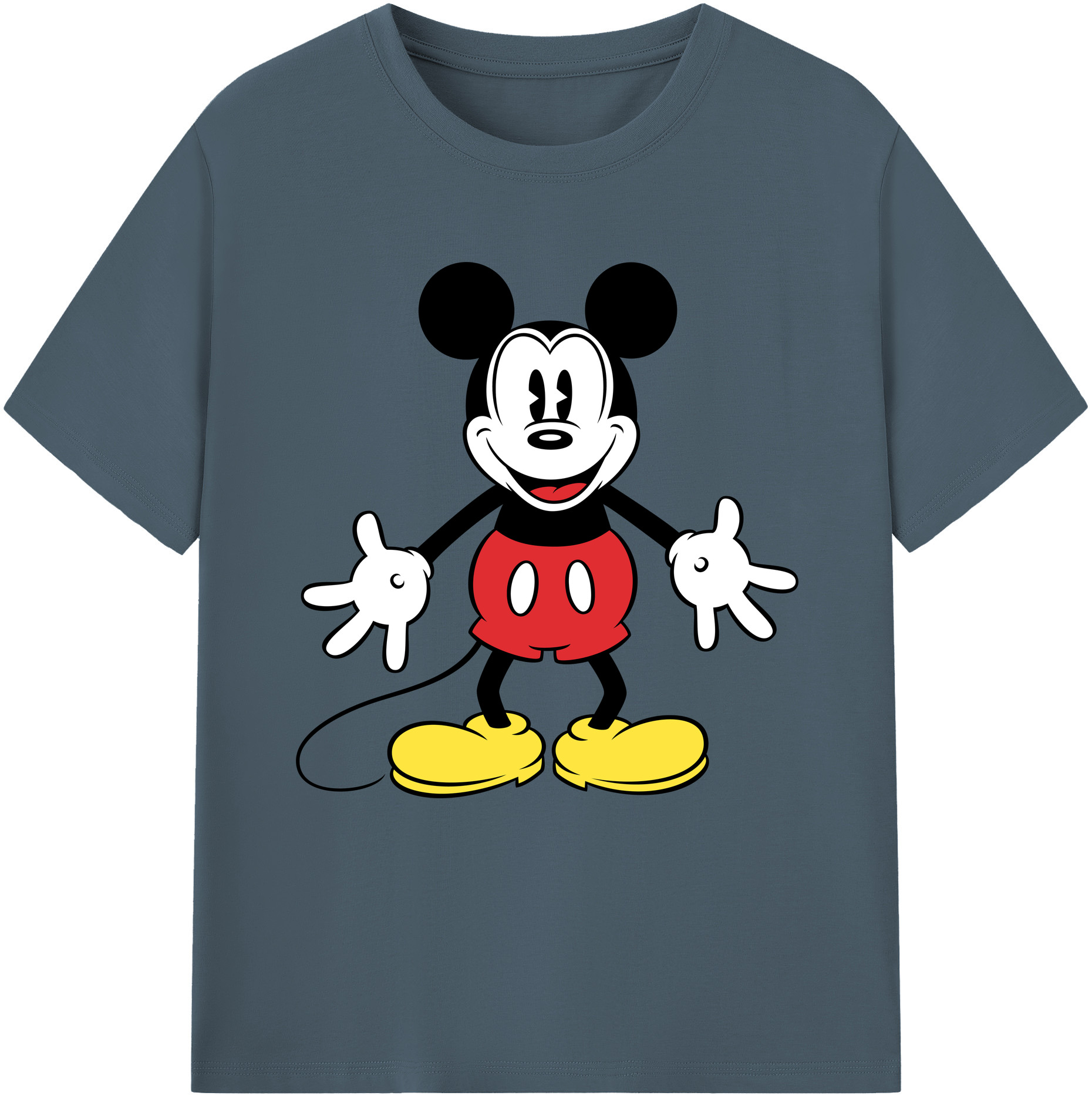 （画像用） ミッキーマウス Mickey Mouse 綿100％半袖Tシャツ（フロントプリント）